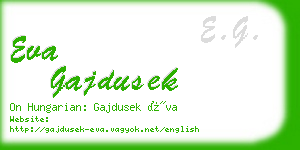 eva gajdusek business card